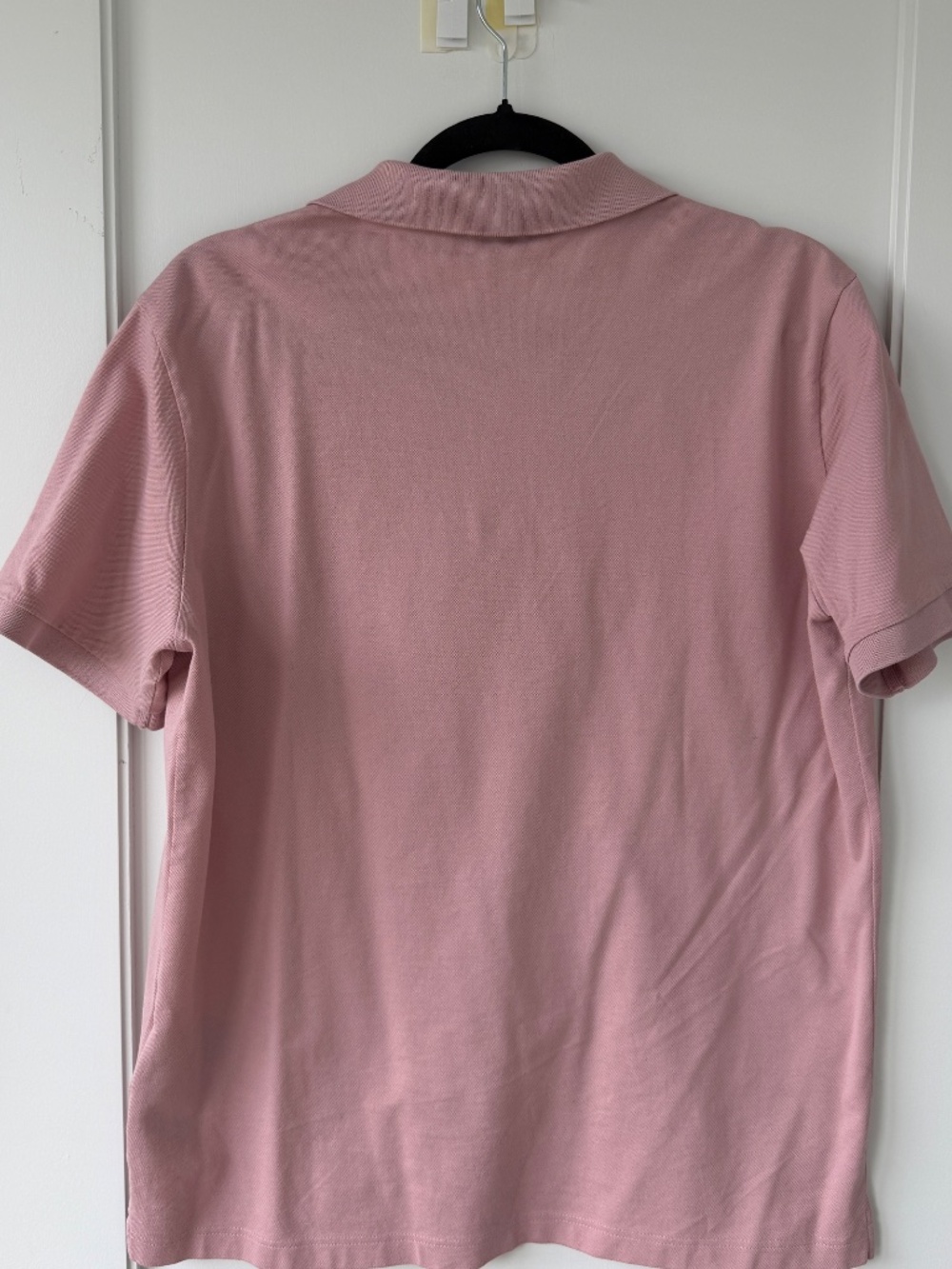 Prada Triangle Logo Cotton Piqué Polo Shirt- Pink - Picture 3 of 4